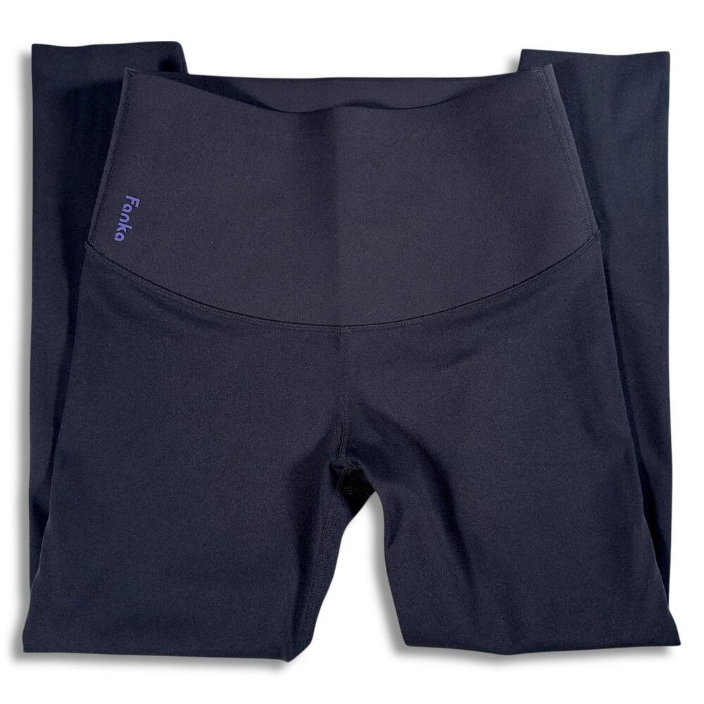 FANKA Body Sculpt 7/8 Leggings M Black High Rise Reversible Compression Yoga - Picture 4 of 14